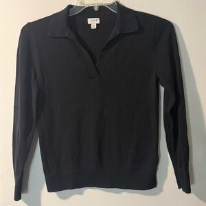 ✨ J.Crew Long Sleeve Split Neck Top – Size XS